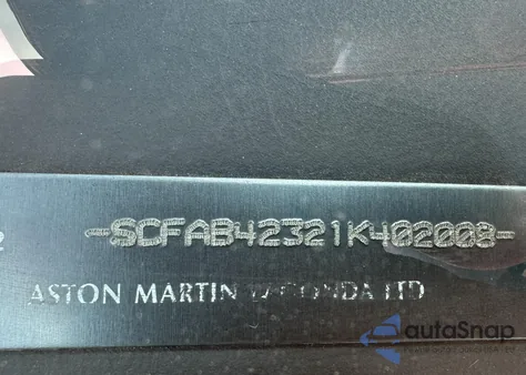 2001 Aston Martin Db7 Vantage из США, поврежденный, VIN SCFAB42321K402008